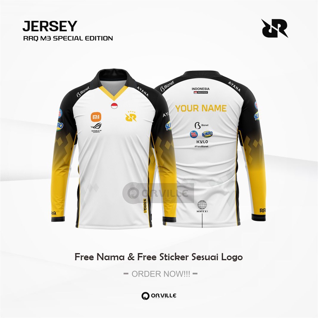 JERSEY RRQ M3 SPESIAL EDITION TERBARU 2021 / FREE NICKNAME / FREE STICKER