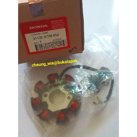 Spul Komplit Pulser Honda Karisma,Supra X 125 Karburator Ori Ahm