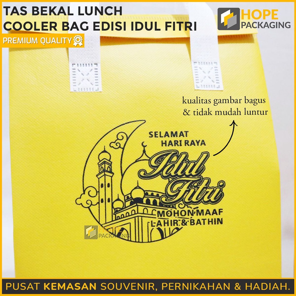 Tas Cooler Bag SIZE L Edisi Idul Fitri /  Tas Bekal Lunch goodie bag Toples wadah makanan kue souvenir lebaran / Cooler Bag aluminium Foil Thermal / tas souvenir / tas ulang tahun