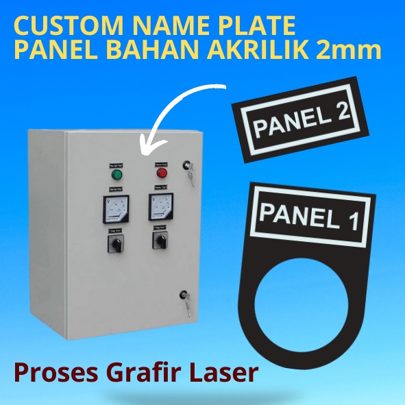 Plate Panel Custom/Custom Nama Panel Listrik/Nameplate Box Panel