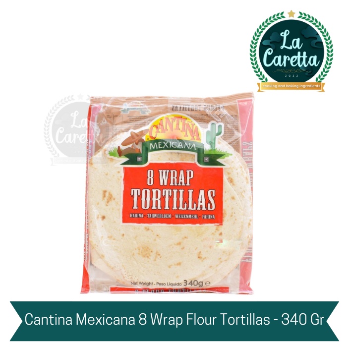 Cantina Mexicana 8 Wrap Flour Tortillas 340 Gr