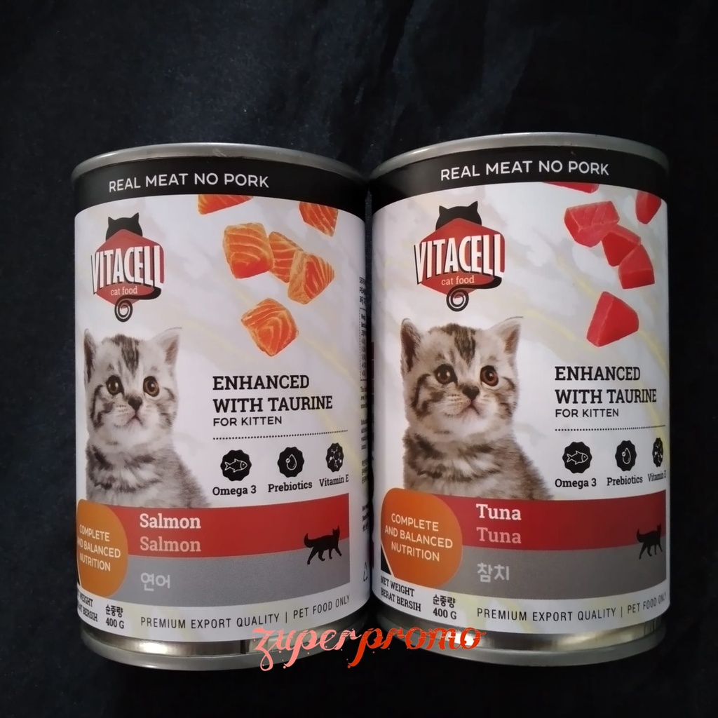 Vitacell Can Kitten 400gr New / Makanan Anak Kucing