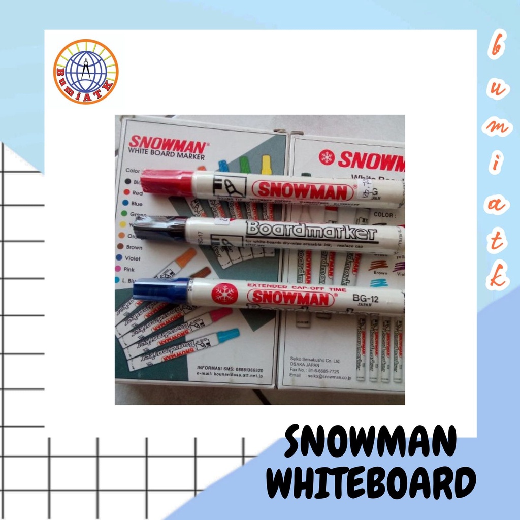 

SPIDOL / BISA DIHAPUS / SPIDOL WHITEBOARD / SNOWMAN SPIDOL / SPIDOL PAPAN TULIS / SNOWMAN BG-12