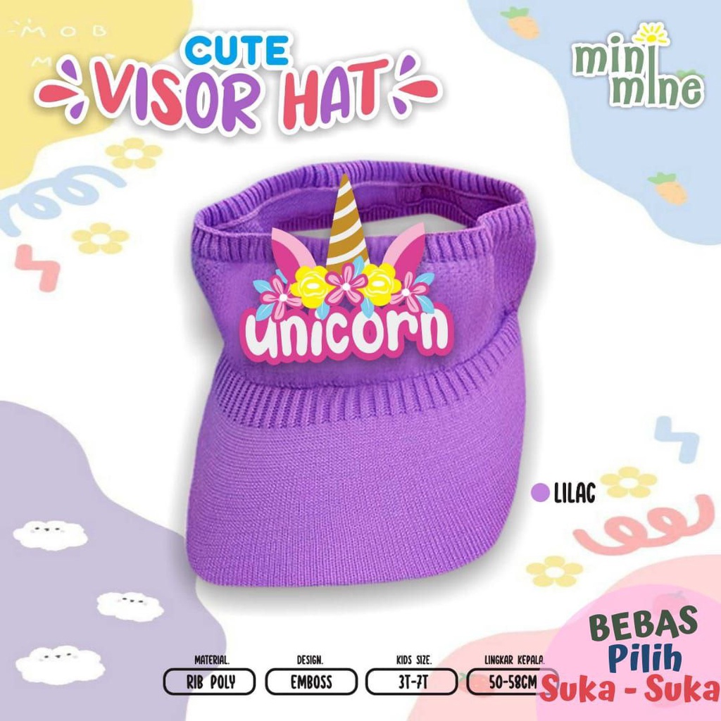 Topi Anak Unicorn Visor Hat