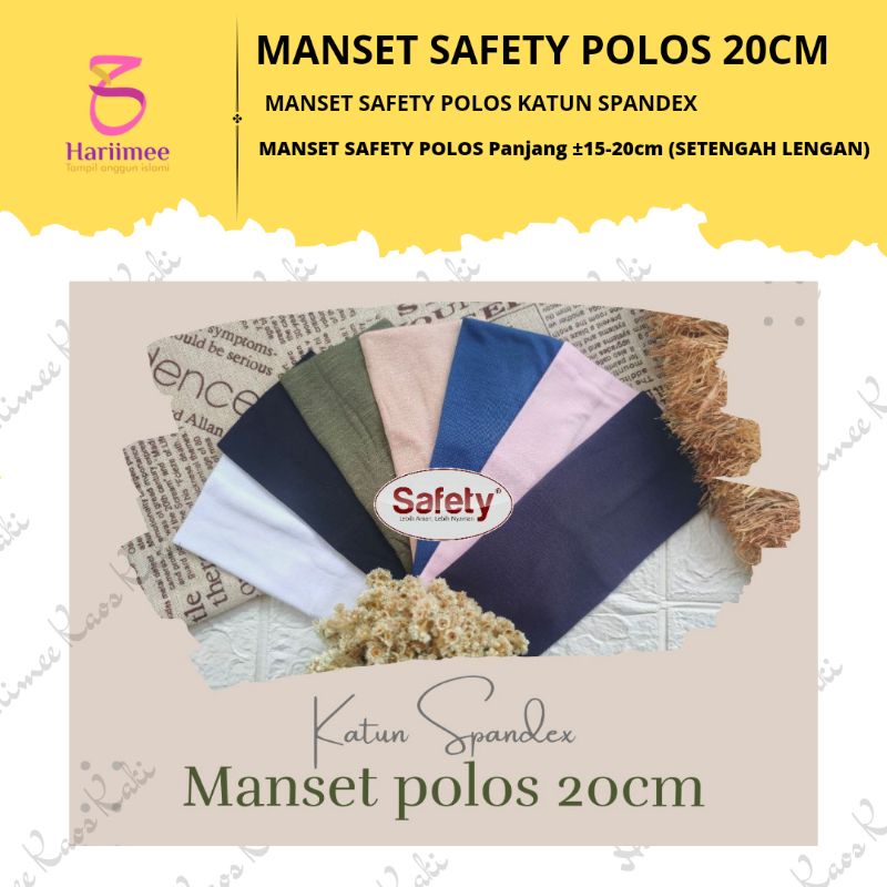 [COD bisa] Manset Tangan Panjang 20cm Polos Bahan Katun Spandex