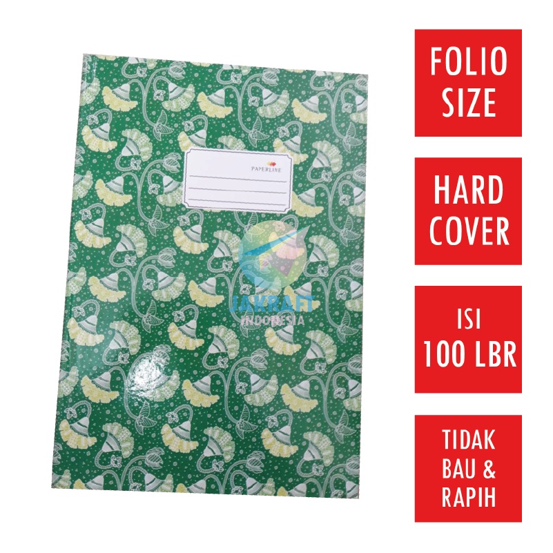 

(1 Pcs) Buku Tulis Folio Bergaris Hard Cover PAPERLINE isi 100 Lembar F4 Hardcover Besar Akuntansi