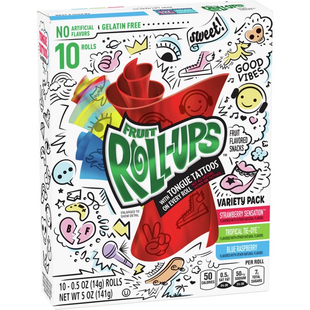 

Fruit Roll-Ups Variety Pack - permen aneka rasa - TongueTatoos