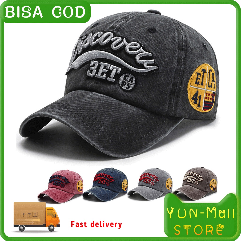 YUN Mall Topi Baseball DISCOVERY Hat Cap Casual Sport Pria Wanita Distro