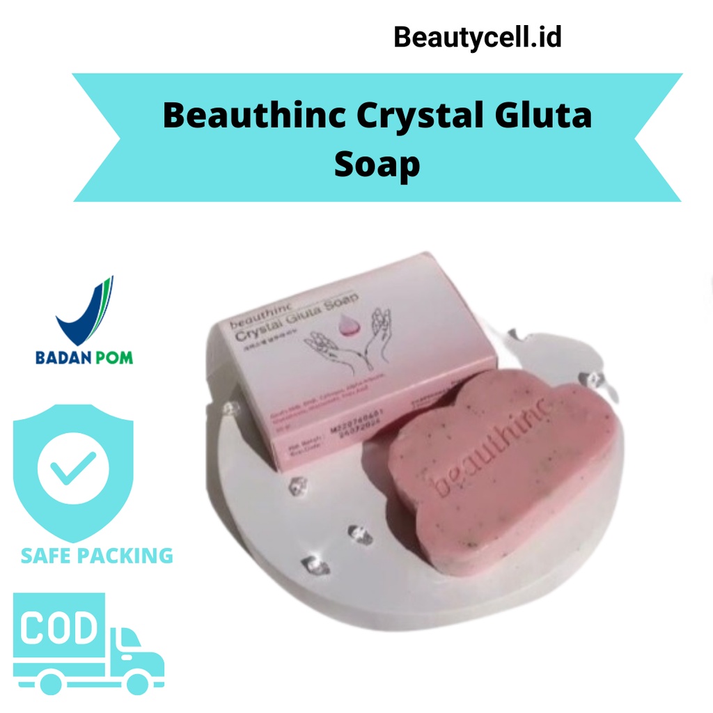 Beauthinc Crystal Gluta Soap | Sabun Pemutih Pencerah Perontok Daki