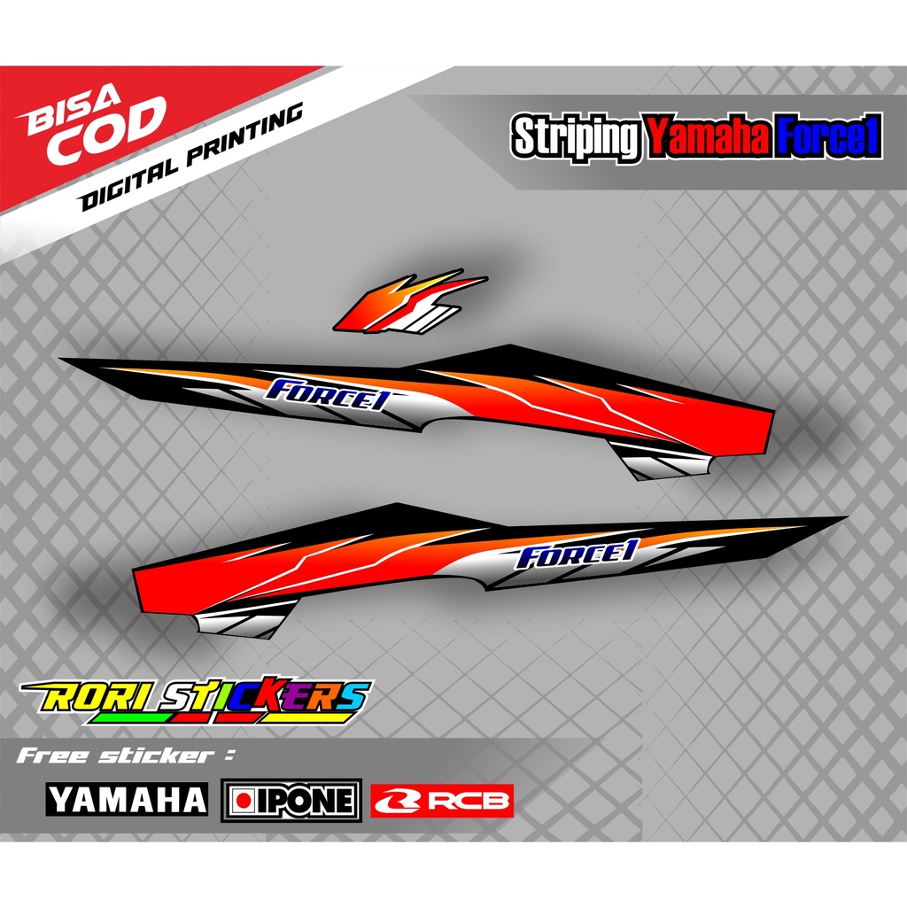 STRIPING VARIASI FORCE ONE 1 / STICKER LIST MOTOR YAMAHA FORCE ONE