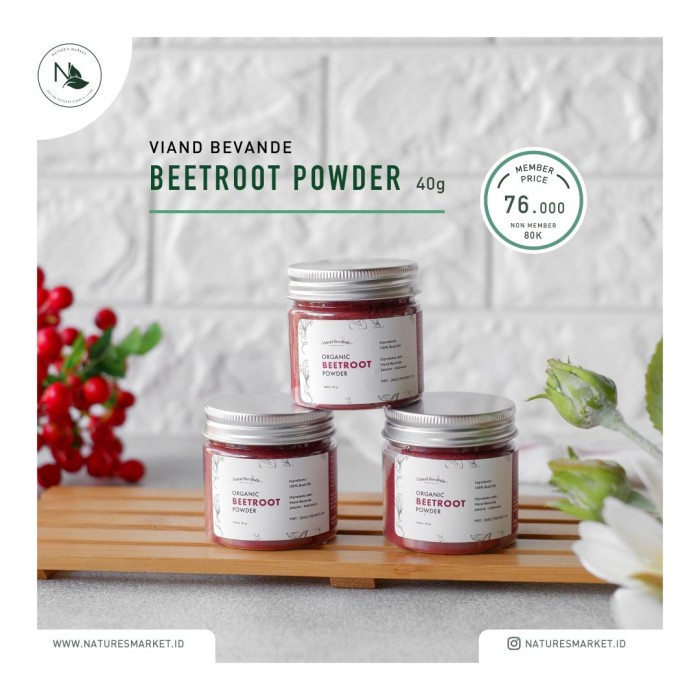 

[Ready-Stock]- Viand Bevande Food Powder Beetroot 40gr