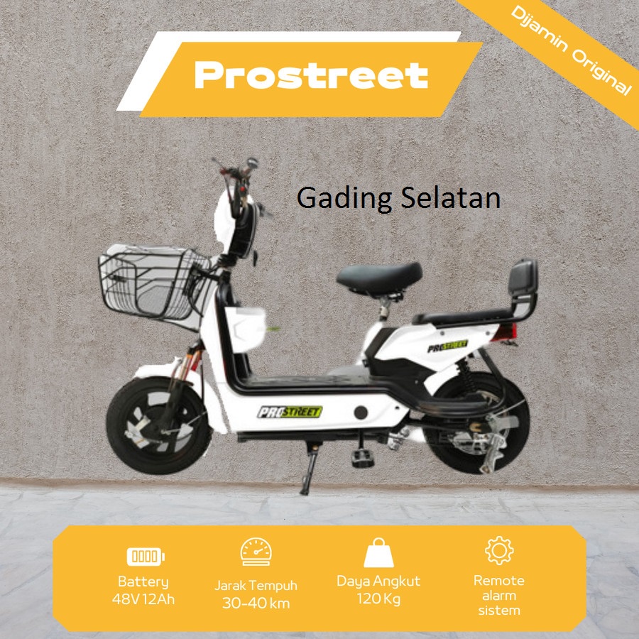 Sepeda listrik prostreet lollipop elektric prostreet bike - Putih