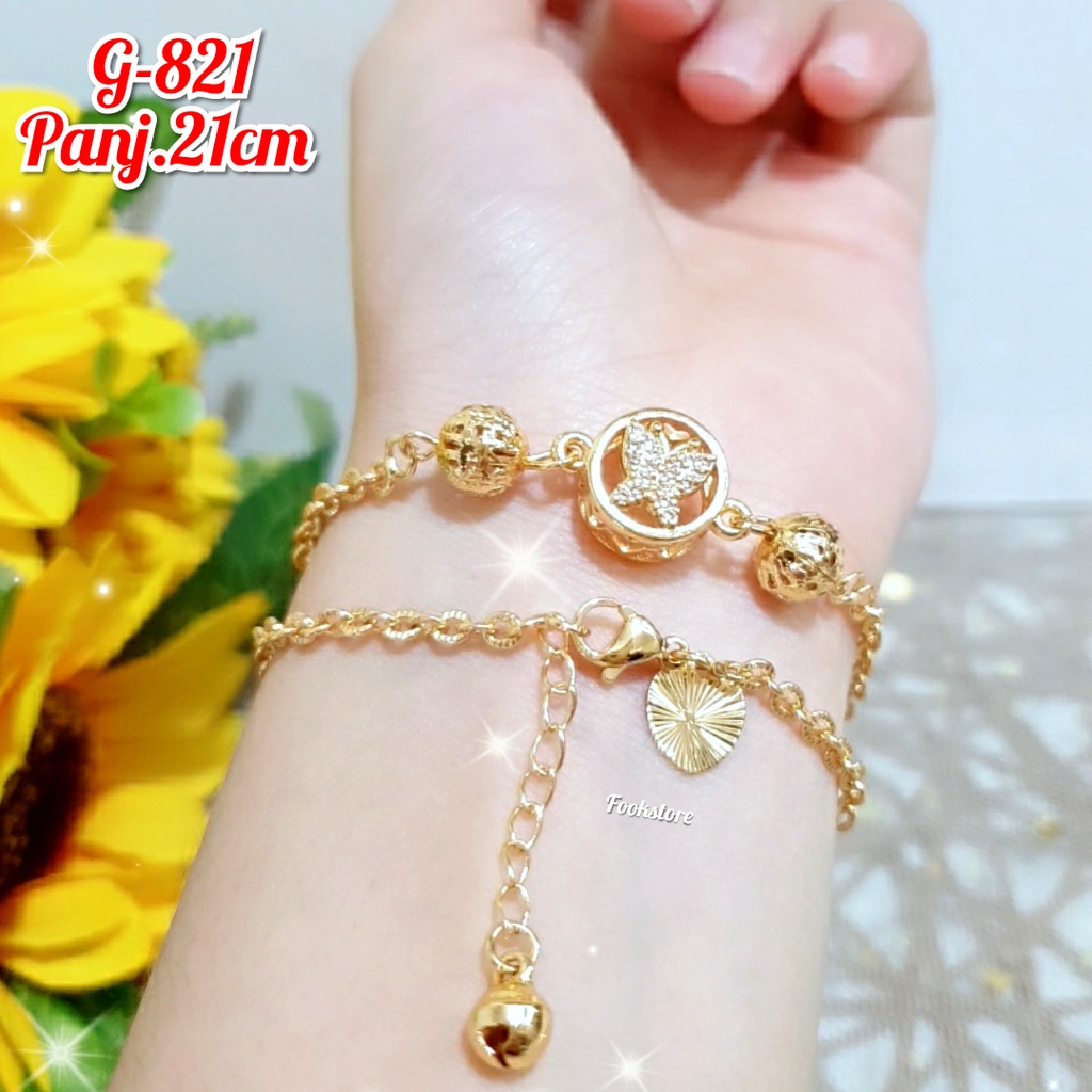 GELANG RANTAI DEWASA MOTIF KUPU/G-821