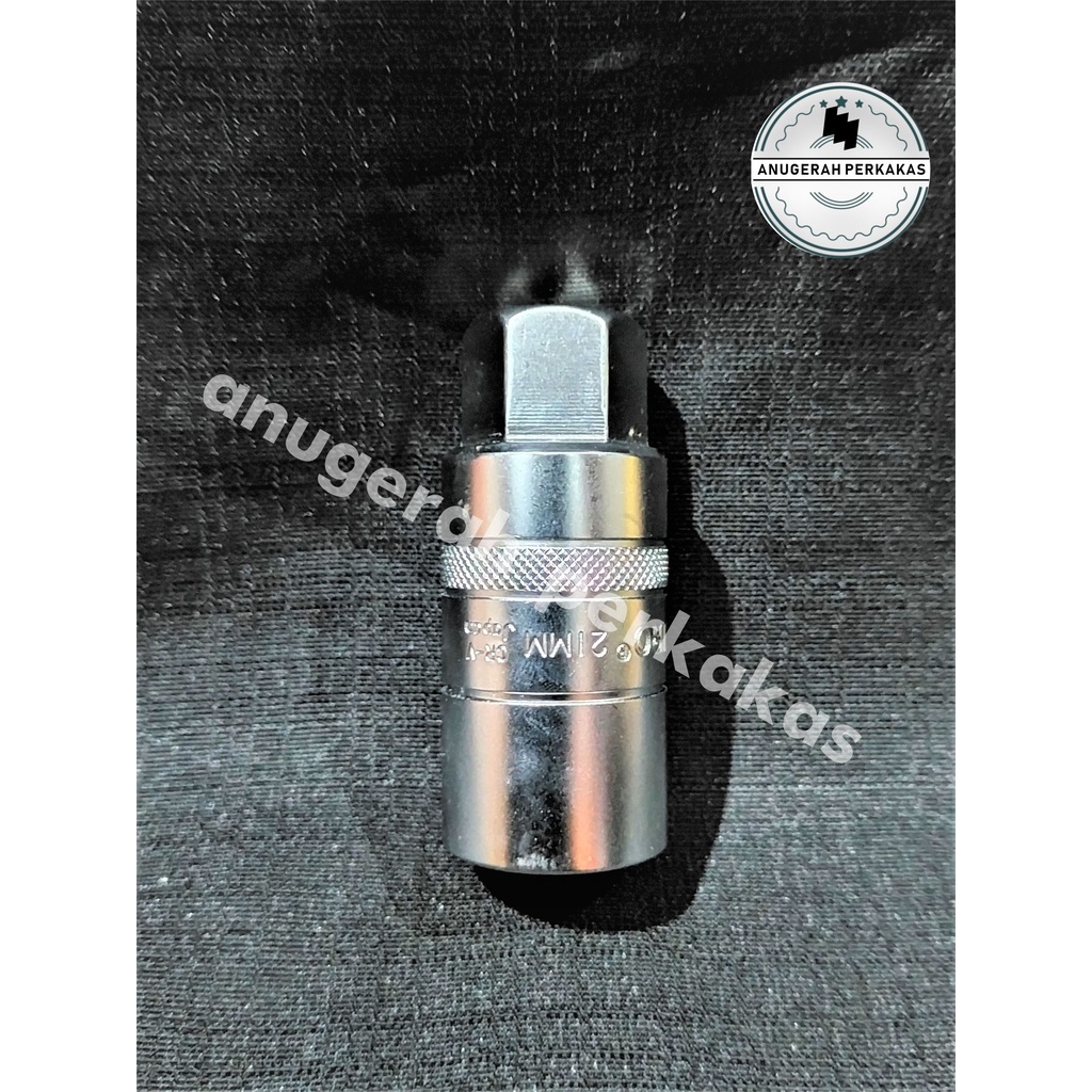 TEKIRO Mata Sok Panjang 21 mm 3/8" 6 PT Kunci Shock Mata Sok Roda Ban 21 mm 3/8 Inch