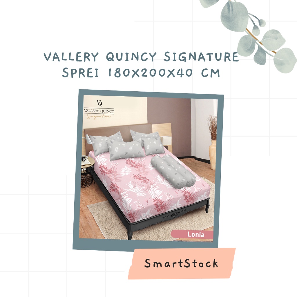 SS Sprei Vallery Quincy Signature 180 Tinggi 40 cm 180x200x40 King Size No 1