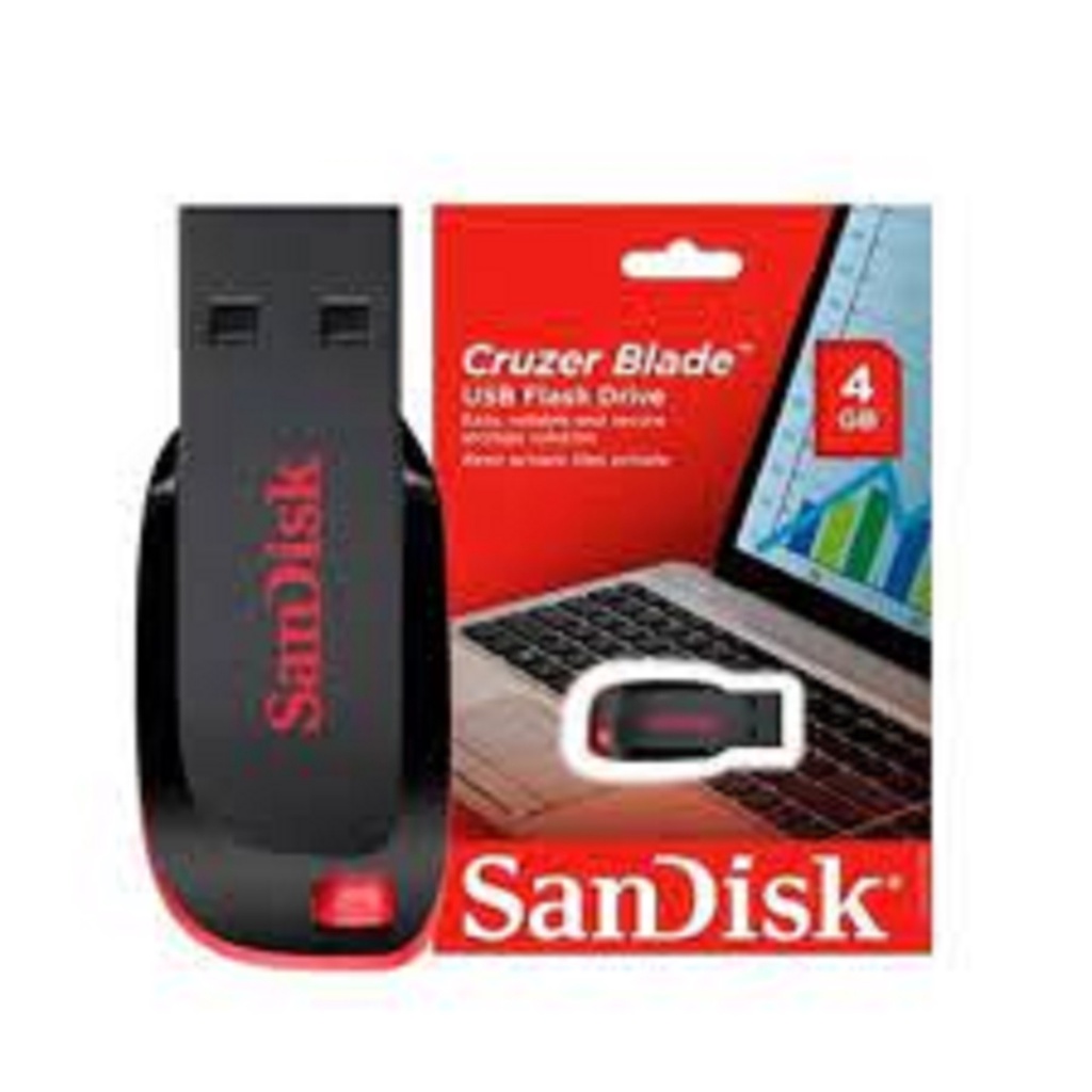 Flashdisk-USB Drive Sandisk Cruzer Blade Cz50 USB 2.0 Plug&amp;Play 4gb/8gb/16gb/32gb/64gb/128gb-USB Flashdisk Sandisk Cruzer Blade Cz50 USB Drive