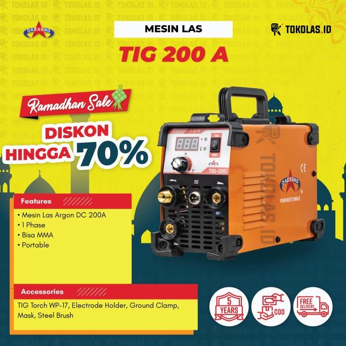 Mesin Travo Las Inverter Daesung TIG ARGON TIG 200 TIG200 TIG-200