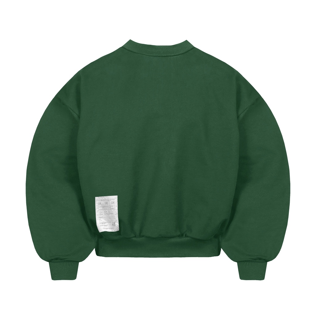 YESZY.MFG Boxy Fit 375 GSM Celtic Green Crewneck