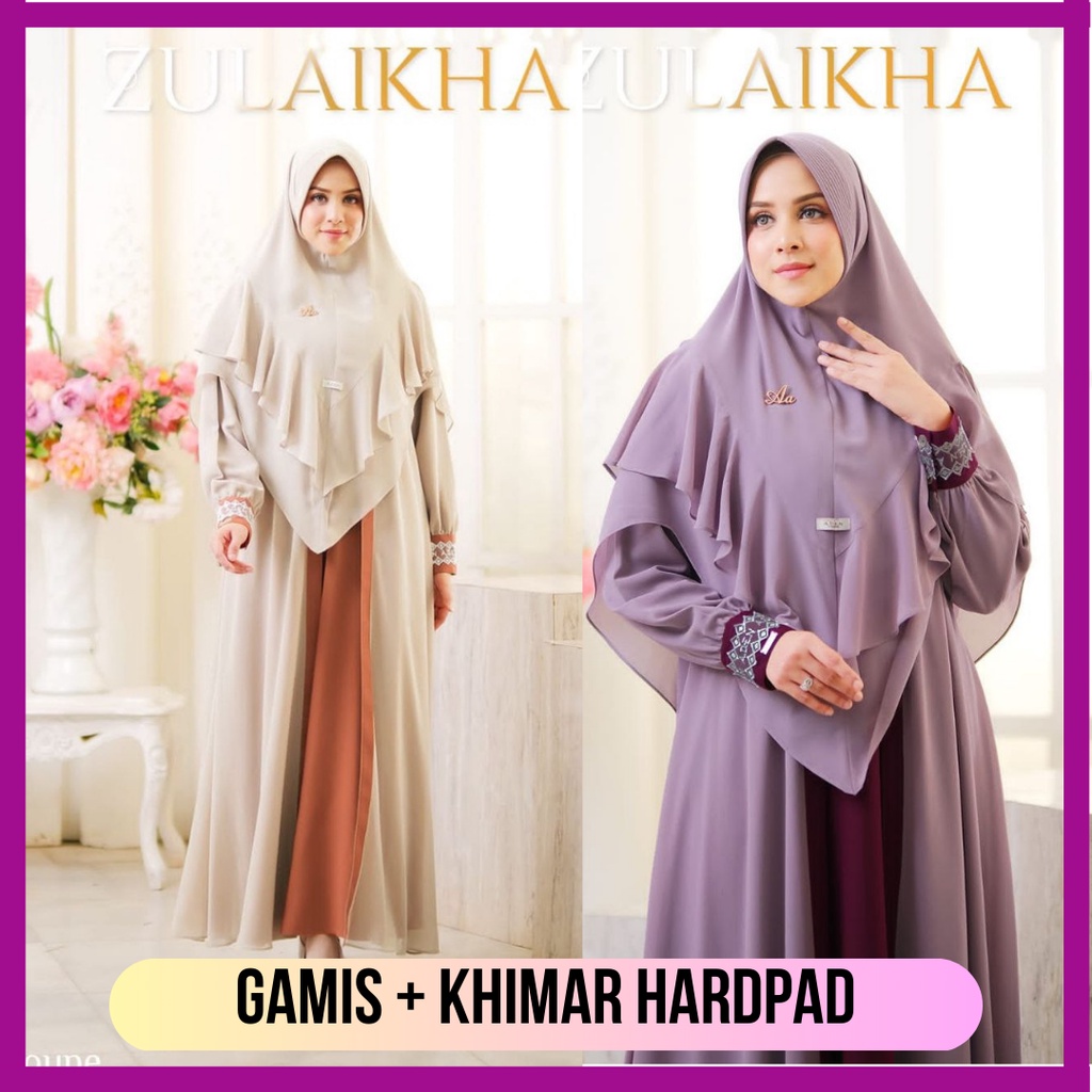 Gamis Aden Zulaikha Set Khimar Hardpad by Aden Hijab Paulista Ceruty Premium