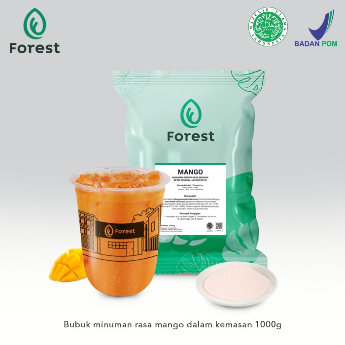 

[Ready Stock]Cod Bubuk Minuman MANGO Powder - FOREST Bubble Drink