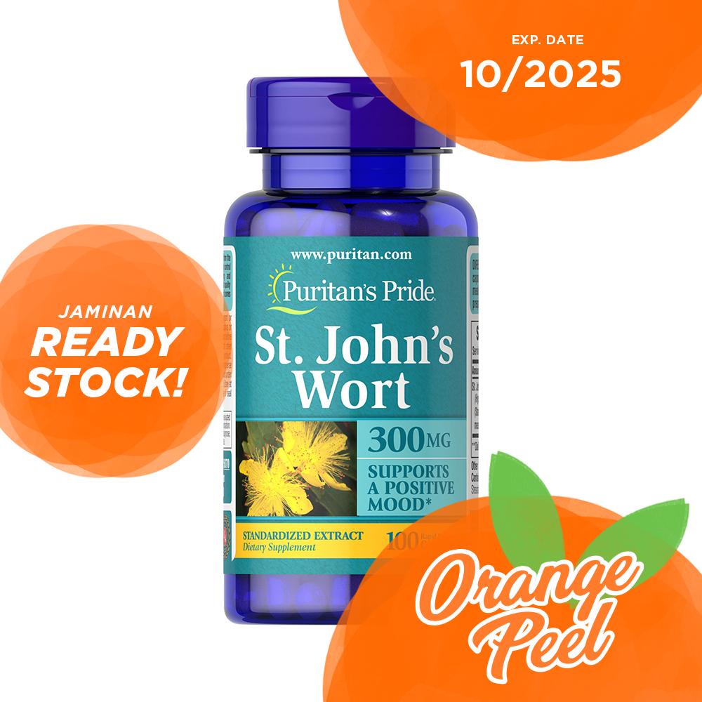 Puritan St. John's Wort Standardized Extract 300 mg 100 Capsules