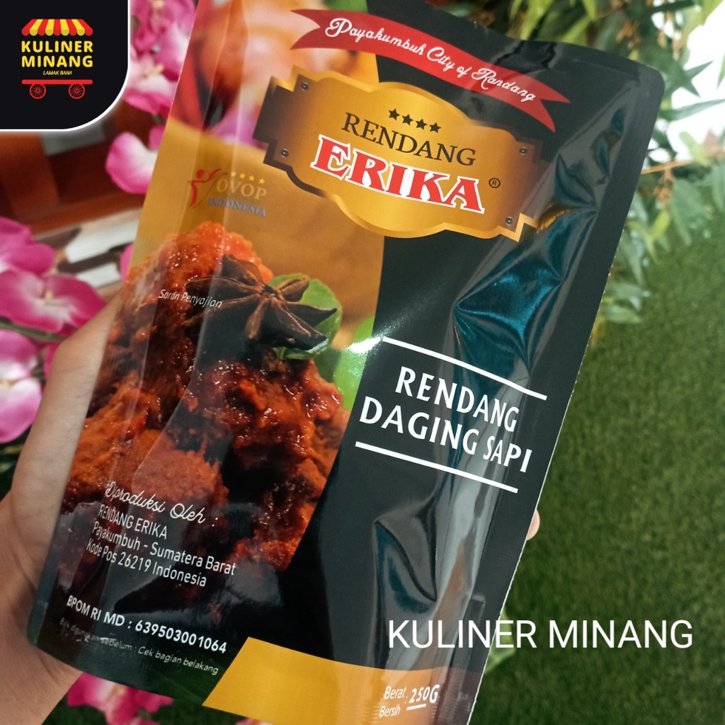 

Rendang Daging Basah Erika Oleh-Oleh Asli Cemilan Kampung Makanan Khas Payakumbuh Padang kabau Jajanan Snack Kuliner Minang Kabau AX00