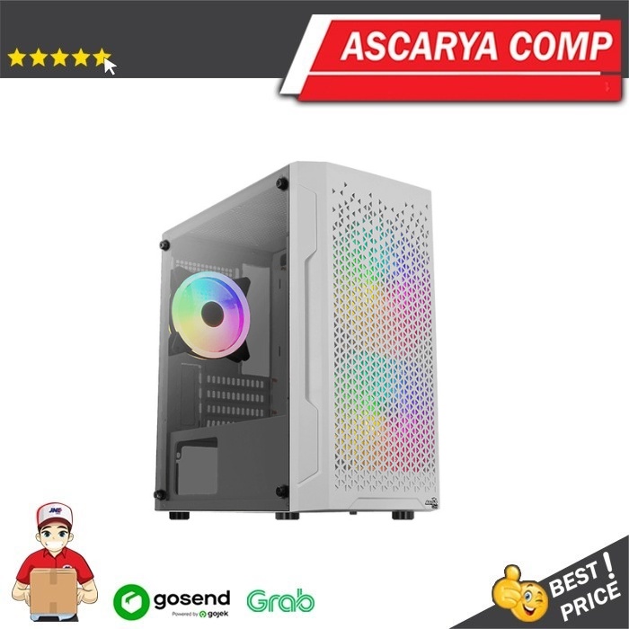 CASING AEROCOOL TRINITY MINI V2 WHITE - mATX TTEMPERED GLASS CASE