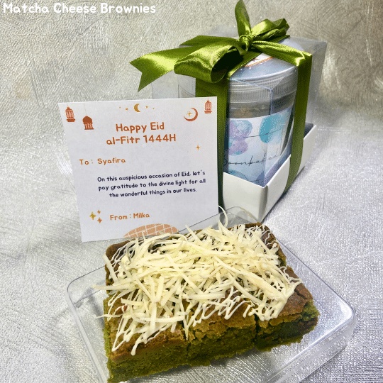 

Matcha Cheese Brownies // Hampers lebaran