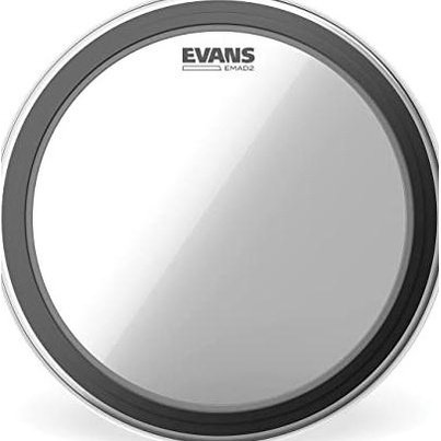 Evans Emad 2 Clear Bass Drum Head 20 Inch Bd20Emad2 2 Ply