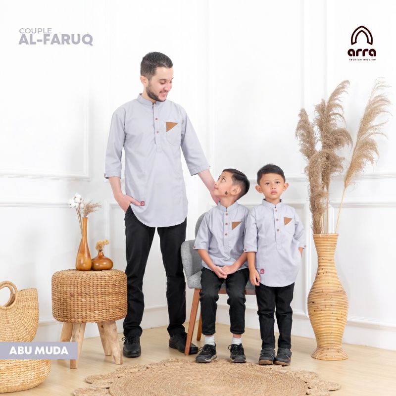 Baju Koko Kurta Pakistan Couple Ayah Dan Anak Lengan Pendek Al Faruq Arra Original Premium