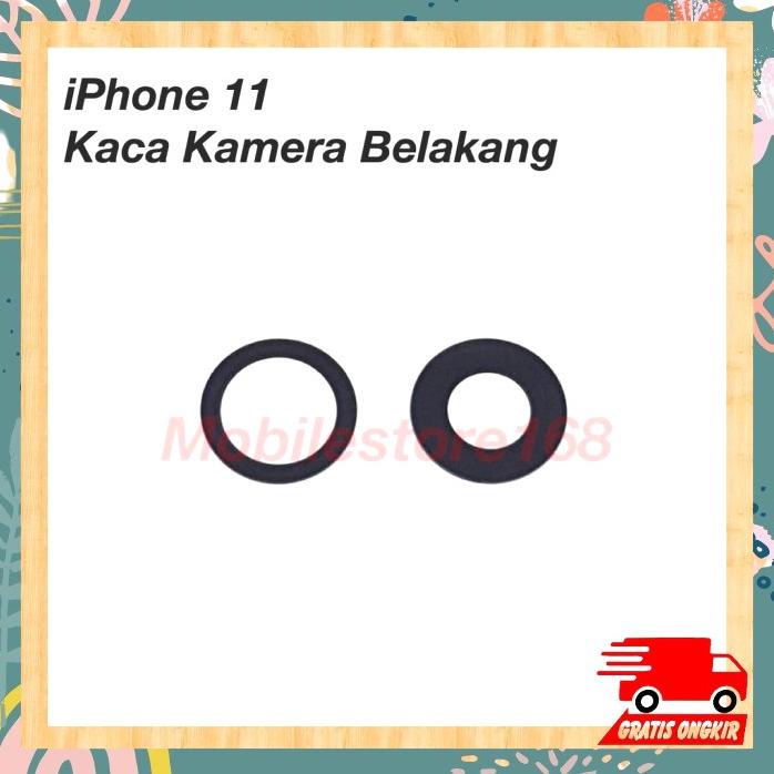 Kaca Kamera Belakang Iphone 11 Satu Set Tanpa Ring