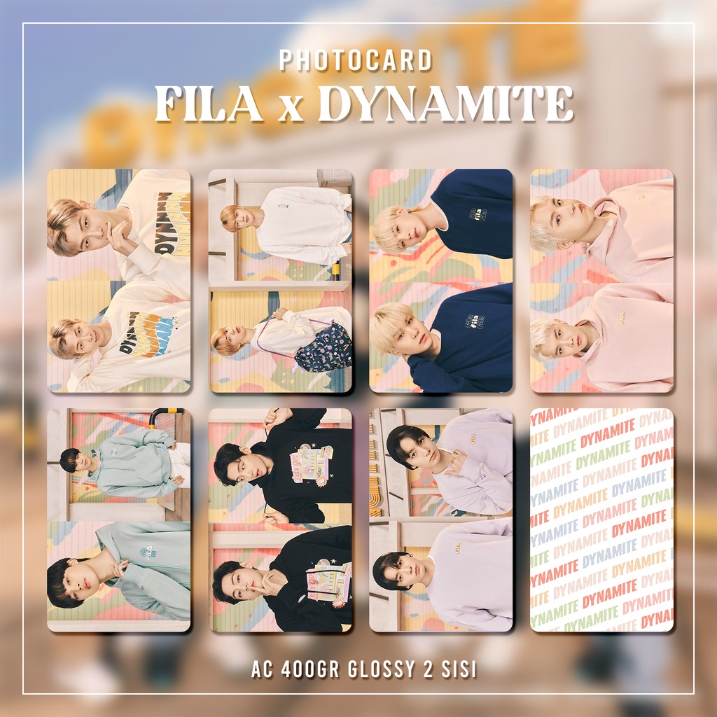 Photocard Dynamite Fila x BTS Glossy 400gr