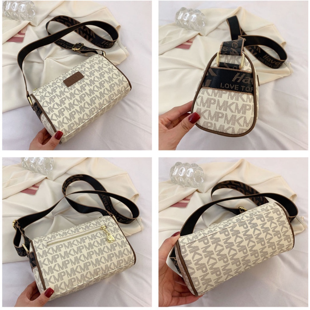 (COD) tas wanita selempang boston import murah handbag fashion tali bahu lebar