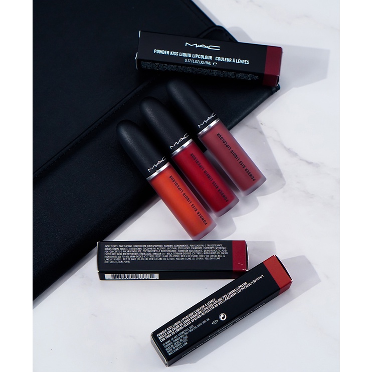 MAC POWDER KISS MATTE LIQUID LIPSTICK FULL SIZE 5ML / lipstik mac original / MAC LIPSTICK 987/989/99