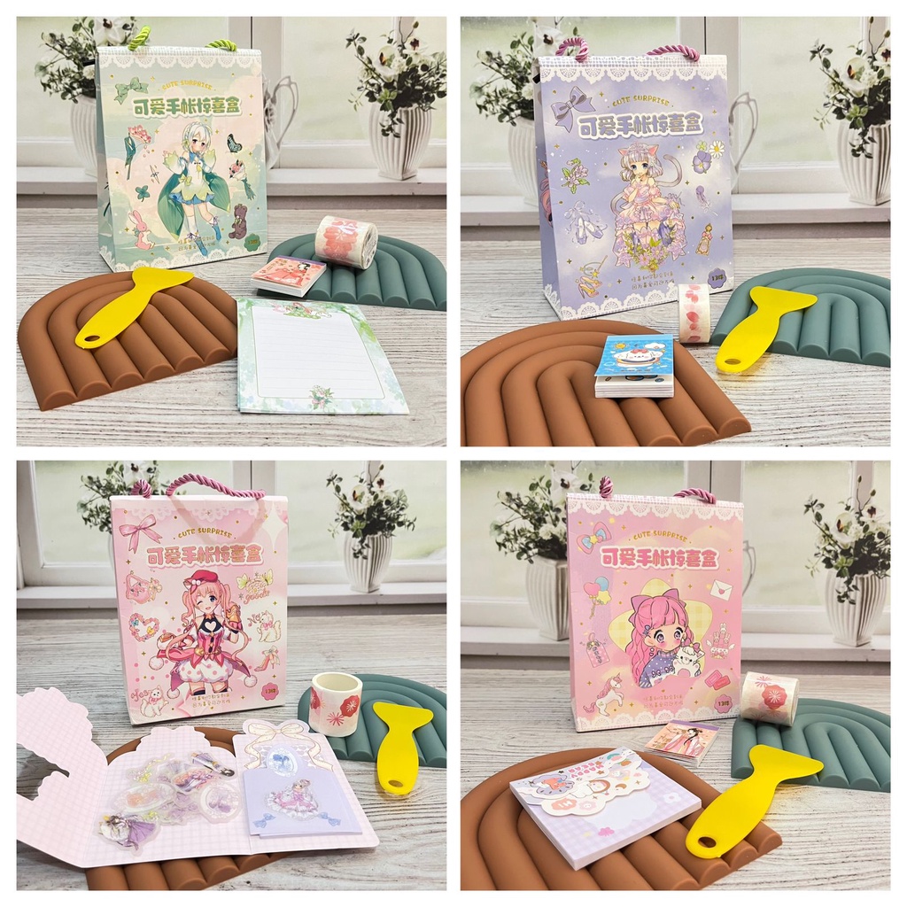 

Set sticker dengan alat perata paperbag hampers hadiah kode QJF - D06