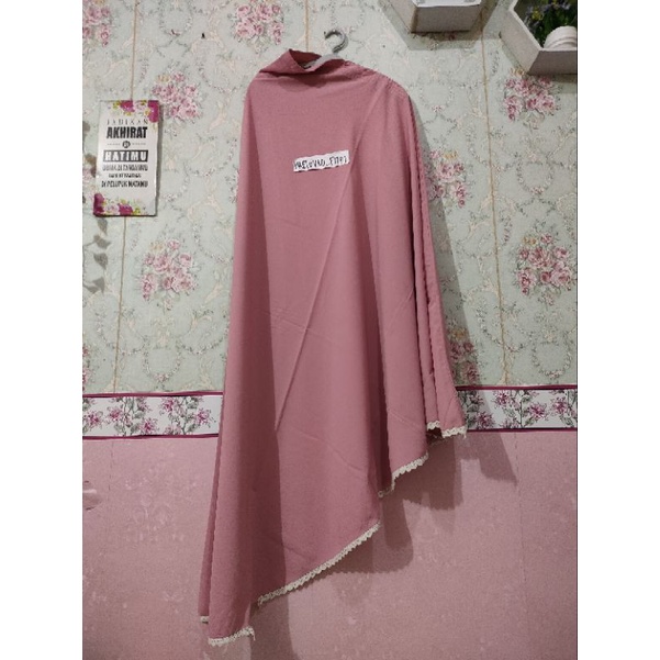 Khimar wolfis renda preloved hijab second pl muslimah syari