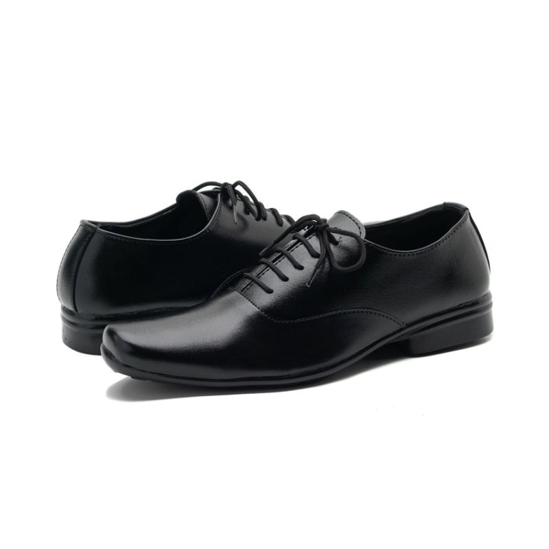 BALMORAL Sepatu Formal Pria Pantofel Tali Hitam Oxford Kerja Kantor Original Premium Synthetic Leather