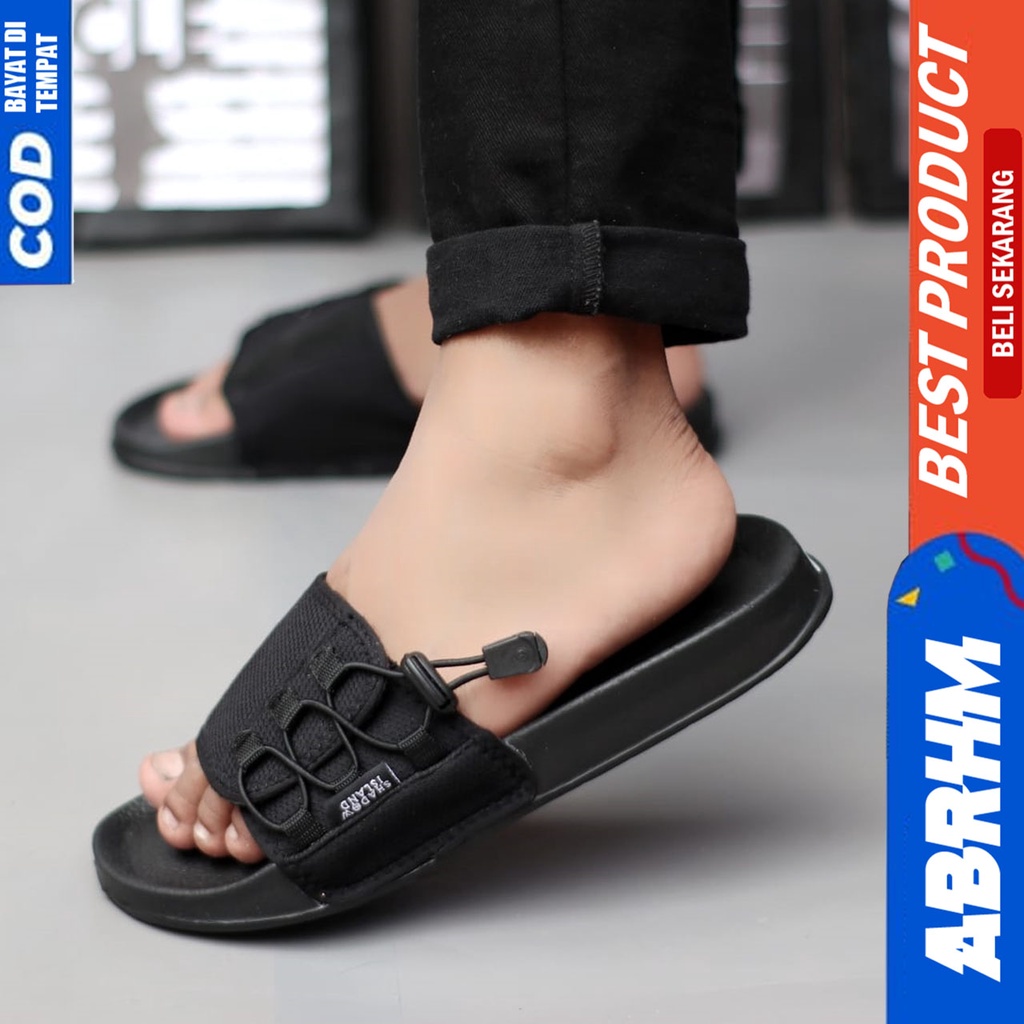 ABRHM X VINCEN Sandal Slide Pria Sandal Slop Pria Original Distro Sendal Selop Cowok / Cowo Kekinian