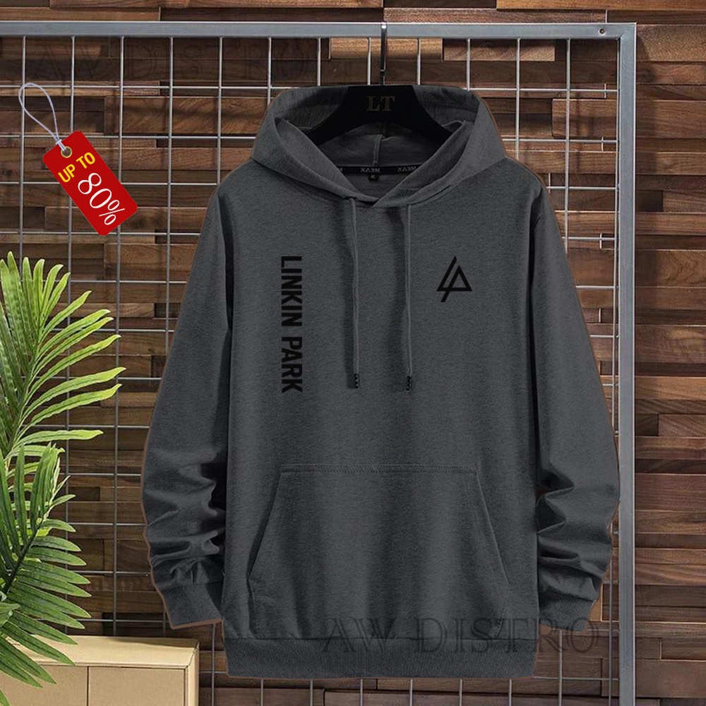 COD Promo Termurah Sweater Hoodie Modern LP KIRKA Text Hitam Premium Quality