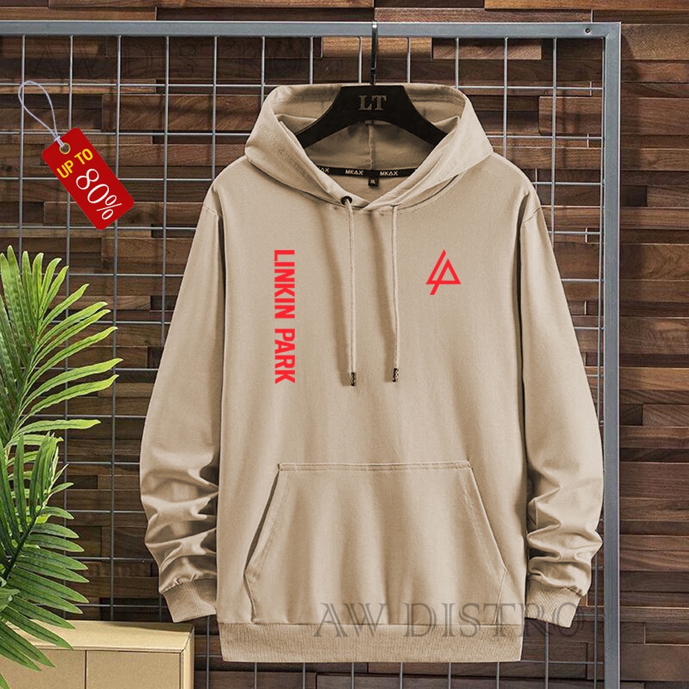 COD Promo Termurah Sweater Hoodie Modern LP KIRKA Text Merah Premium Quality