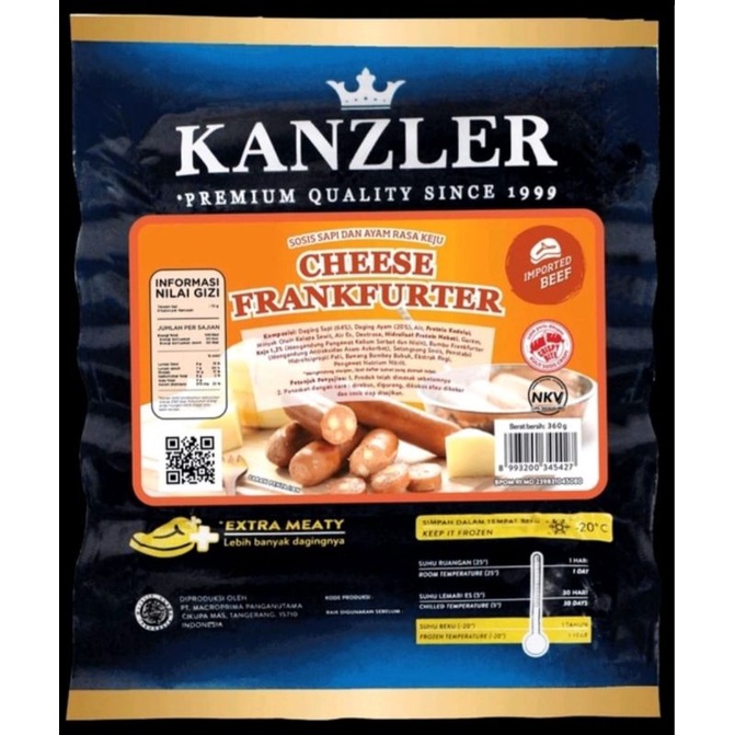 FCW - SOSIS CHEESE FRANKFURTER KANZLER 360 GRAM