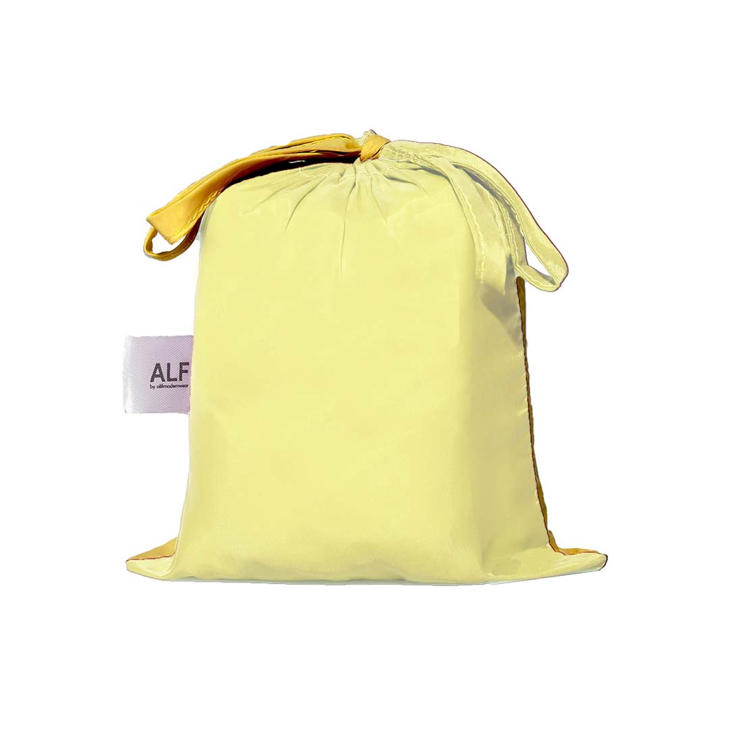 ALIF MUKENA MINI TWO TONE PARASUT PREMIUM KOREA TRAVEL - BUTTERCUP ( MKN-342 )