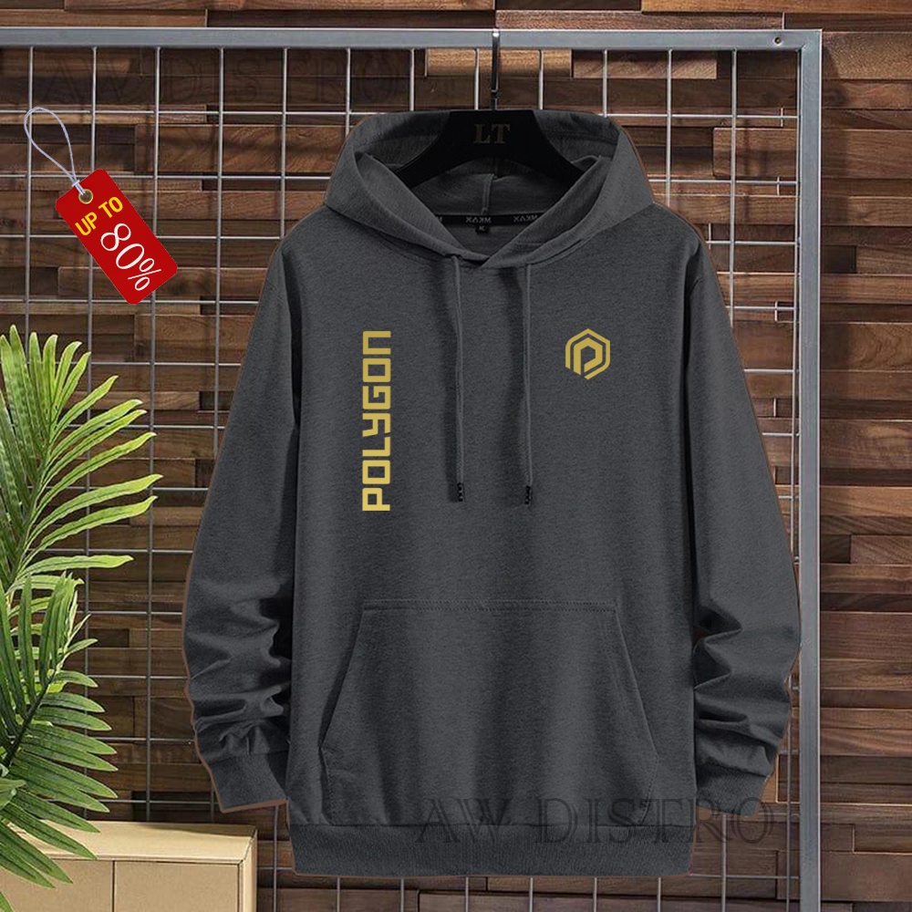 COD Promo Termurah Sweater Hoodie Modern PLG KIRKA Text Gold Premium Quality