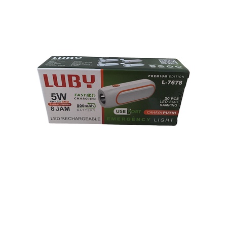 Luby Lampu Emergency 2 IN 1 LED L-7678 Light LED Senter 5W + 4W LED SMD