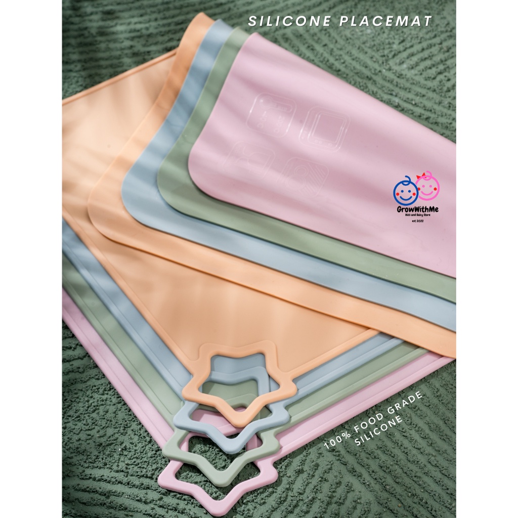 Baby Placemat Silikon | Alas Meja Makan Bayi Baby Safe | Peralatan Bayi Tempat Makan Bayi Mpasi