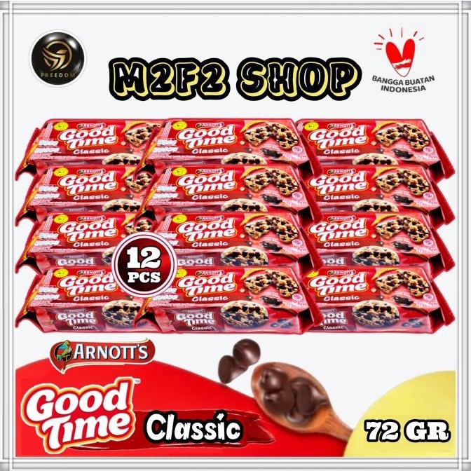

Good Time Classic Cookies | Kukis Cokelat Original - 72 gr (12 Pcs)