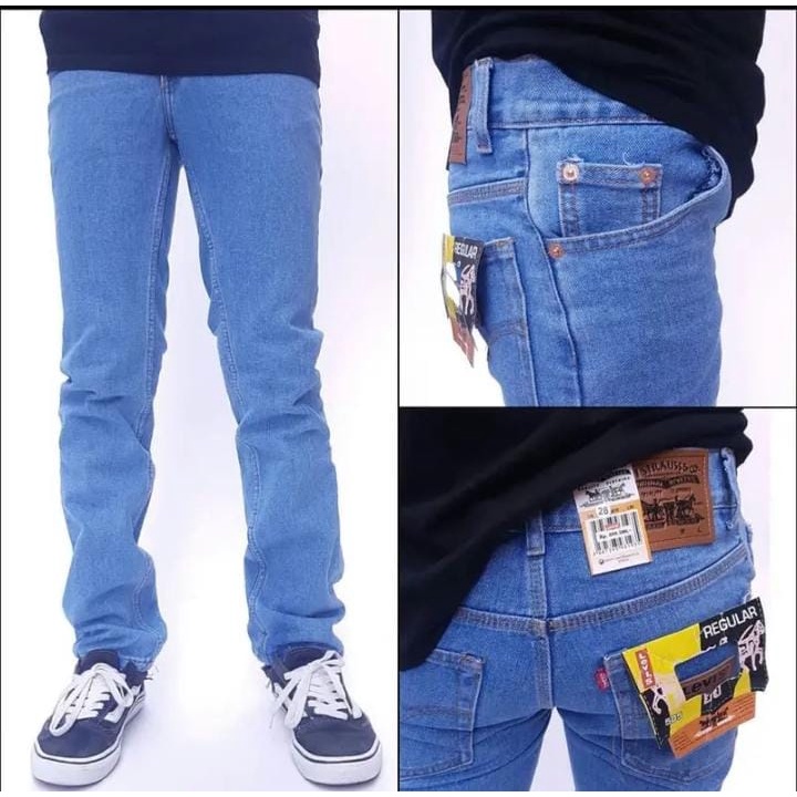 Celana Jeans Panjang Pria Standart Reguler Big Size Jumbo 27-44