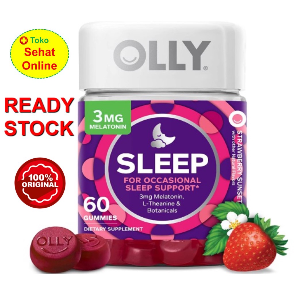 Olly Sleep Melatonin 3 mg Strawberry Sunset 60 Gummies