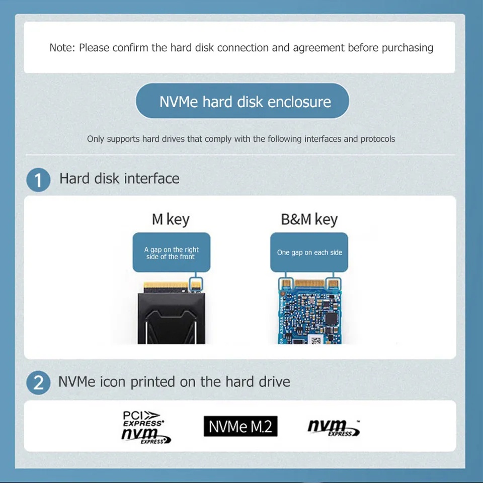 ORICO M2PV-C3 Casing SSD M.2 NVMe Enclosure External SSD