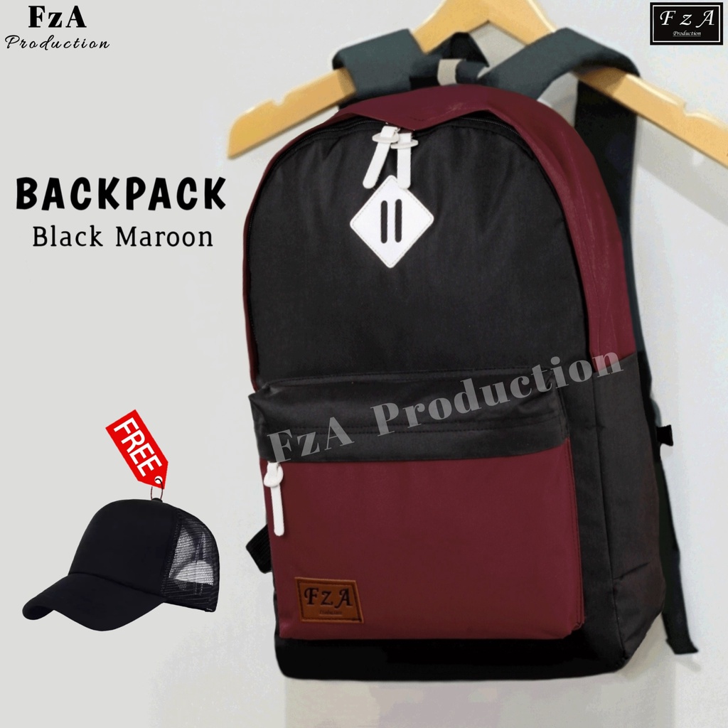 FzA Official - Tas Ransel Distro Casual Pria Wanita / Tas Ransel Laptop Backpack Sekolah Kuliah Distro Original Tas Punggung Laptop - BMTP